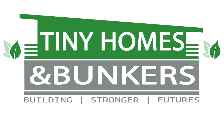 Tiny Homes and Bunkers logo building stronger future about Building, Stronger, Futures